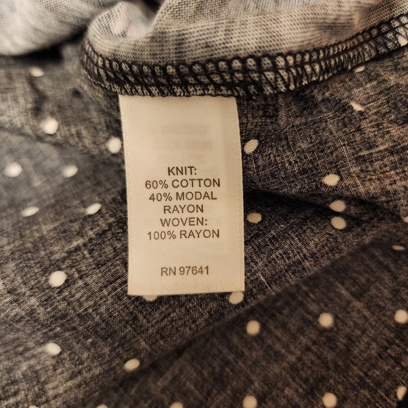 J. Jill Floral and Polka Dot High-low Shirt - Picture 10 of 10